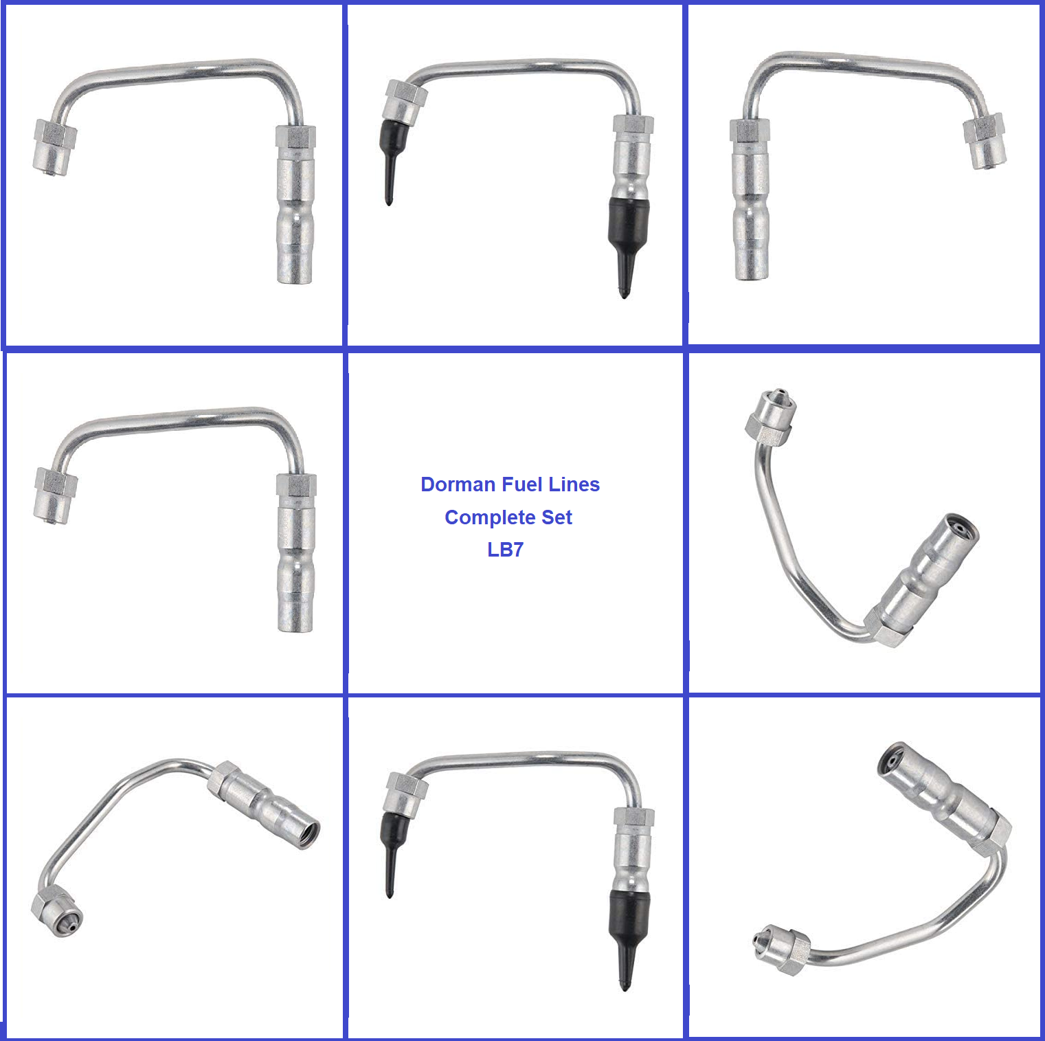 20012004.5 GM 6.6L LB7 Duramax Injector Line Complete Set Canadian